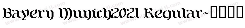 Bayern Munich2021 Regular字体转换
